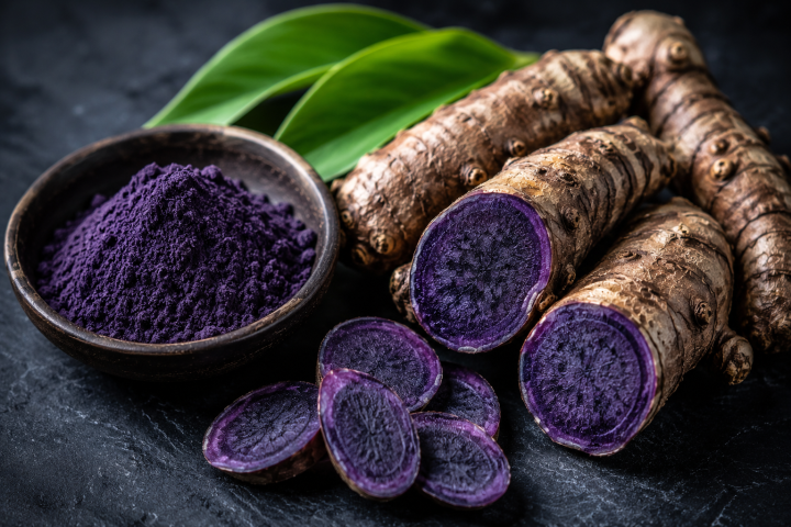 black turmeric powder root